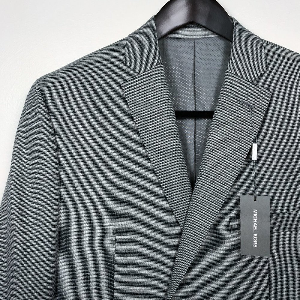 Michael Kors Kelson Blazer NWT Grey Nailhead Double Vent 44S